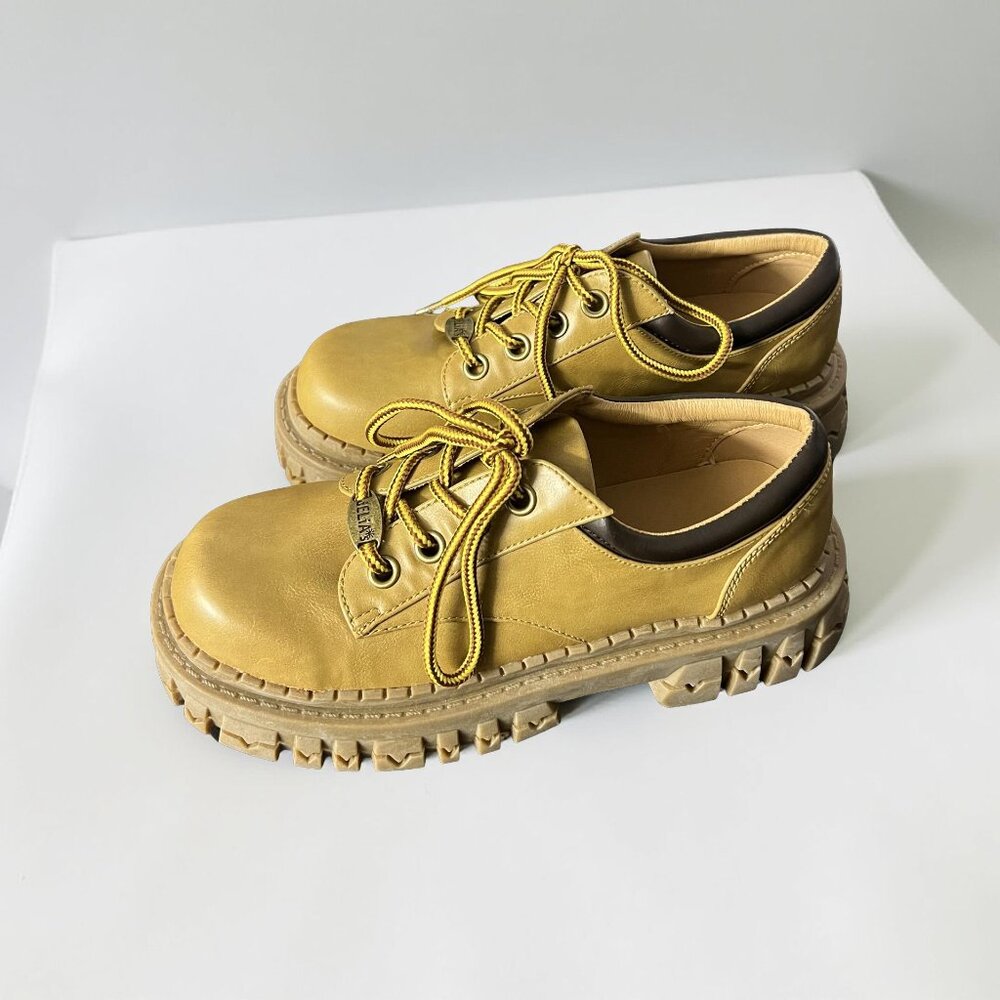 dELiA*s Chunky Platform Lace-Up Shoes in Tan and Black - Picture 9 of 9